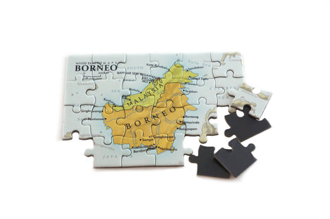 Borneo magnetic map puzzle
