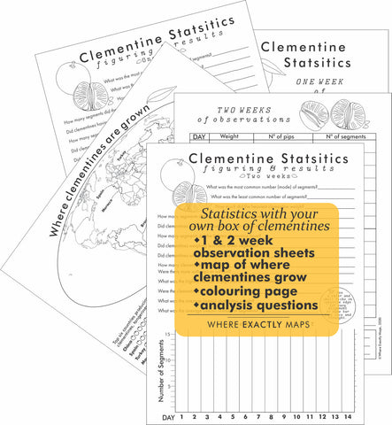 Clementine Statistics worksheets by Where Exactly Maps