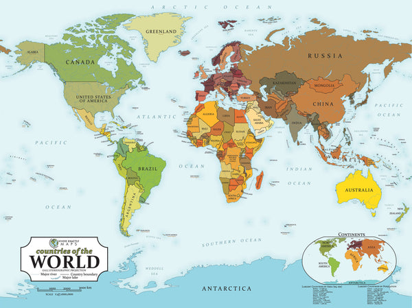 70 piece jigsaw puzzle showing political map of The World for kids